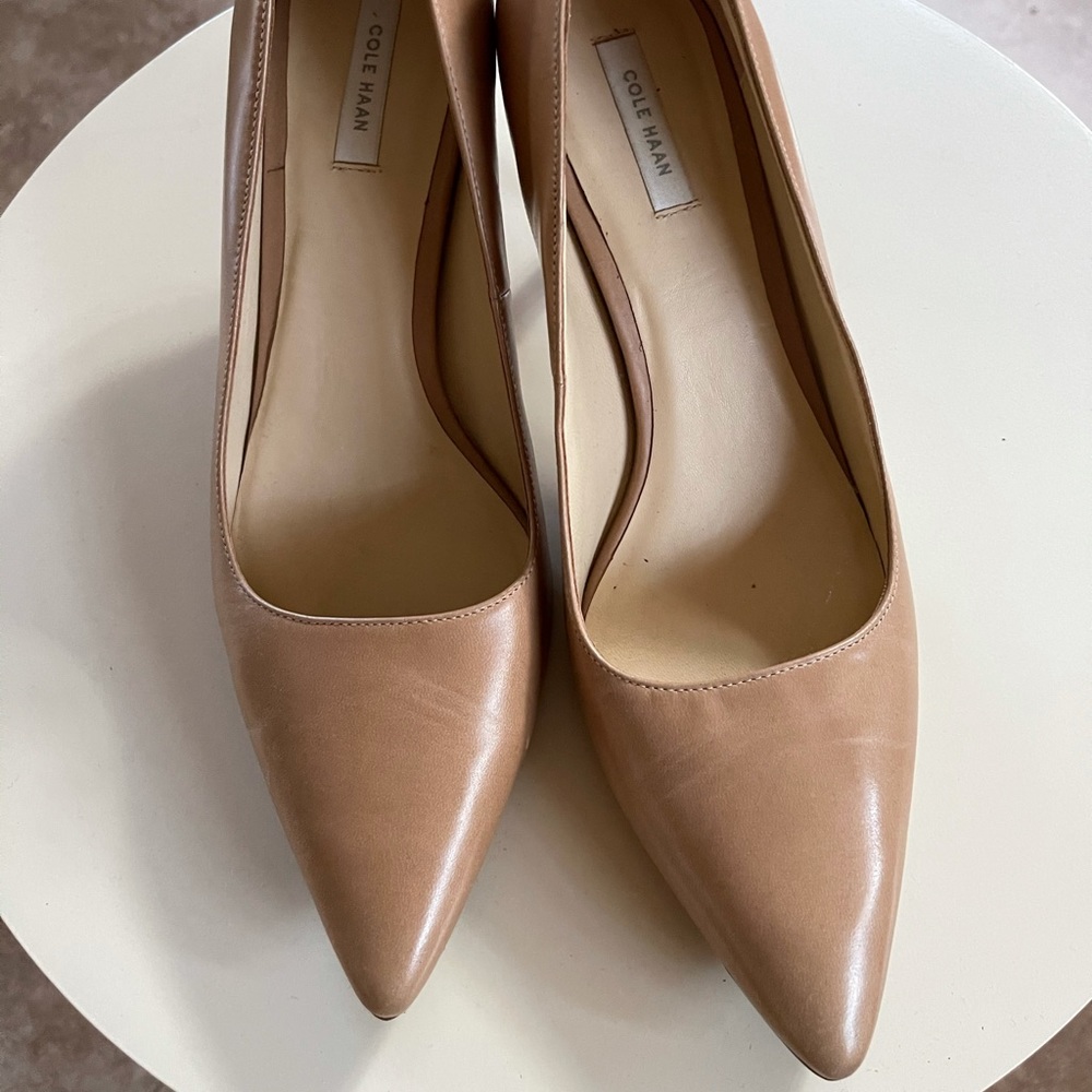 Beautiful Leather Nude Heels